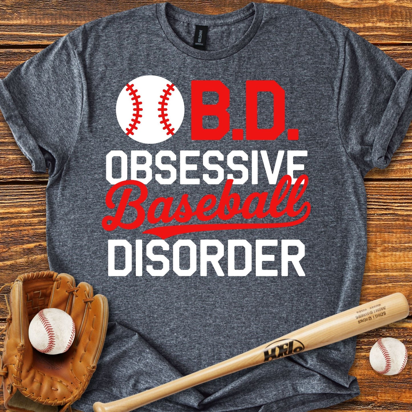 Obsessive Baseball Disorder T-shirt - HomeRun PrintsT-Shirt