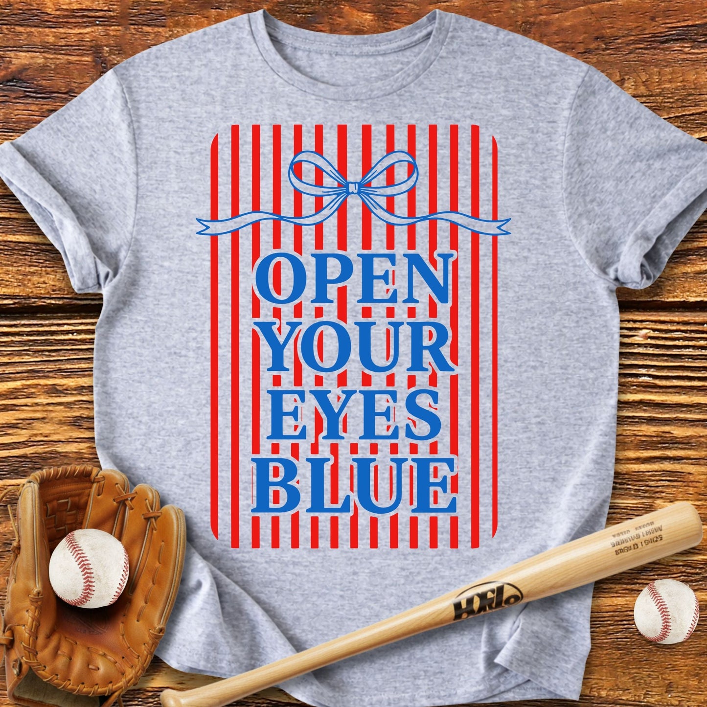 Open You Eyes Blue T-Shirt - HomeRun PrintsT-Shirt