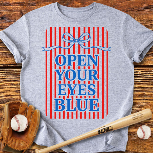 Open You Eyes Blue T-Shirt - HomeRun PrintsT-Shirt