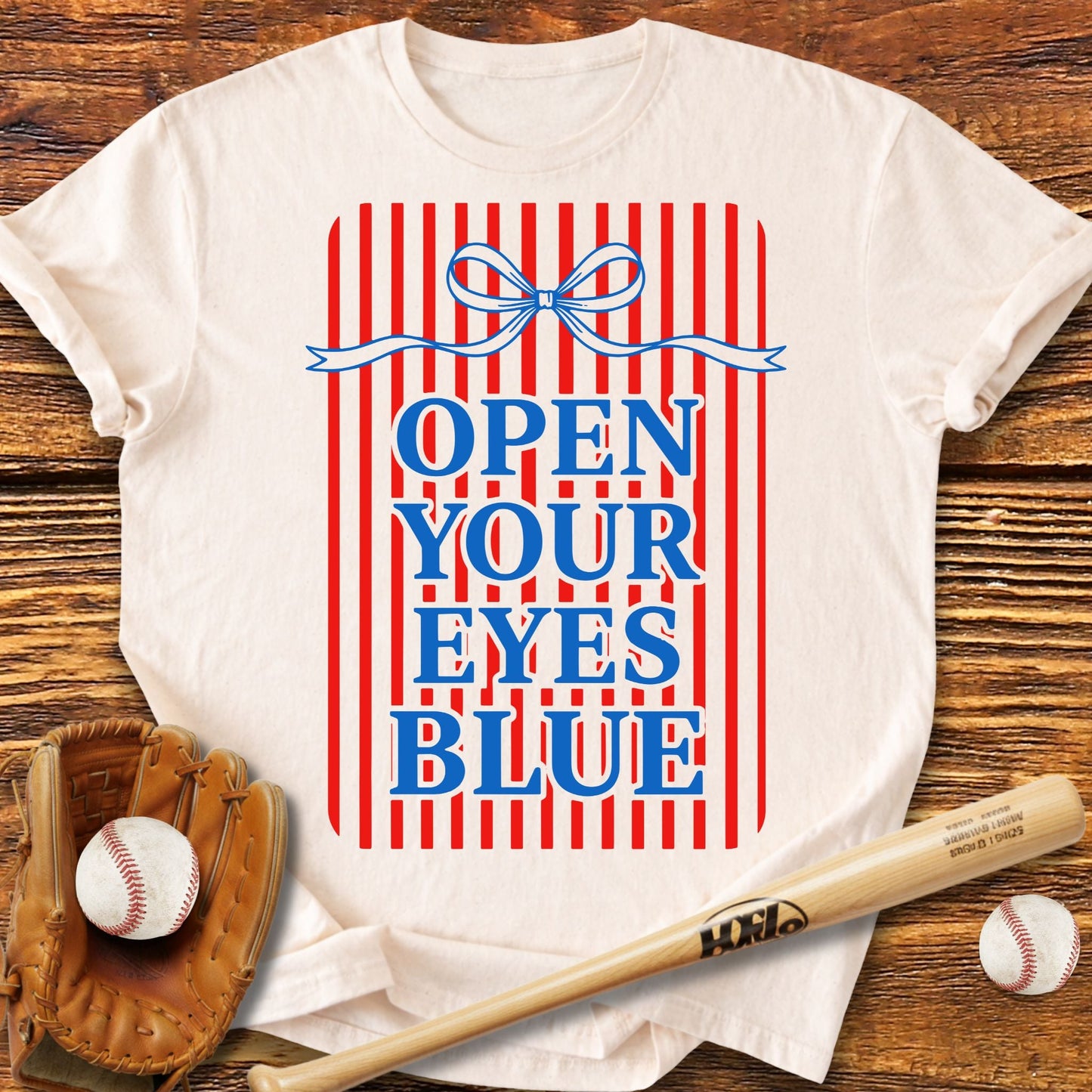 Open You Eyes Blue T-Shirt - HomeRun PrintsT-Shirt