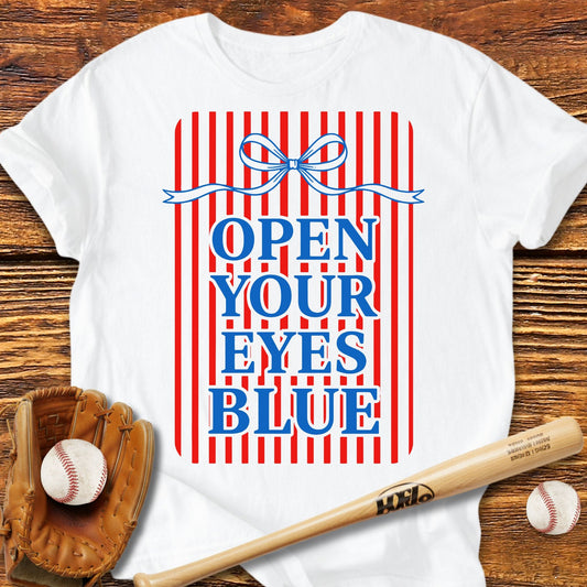Open You Eyes Blue T-Shirt - HomeRun PrintsT-Shirt