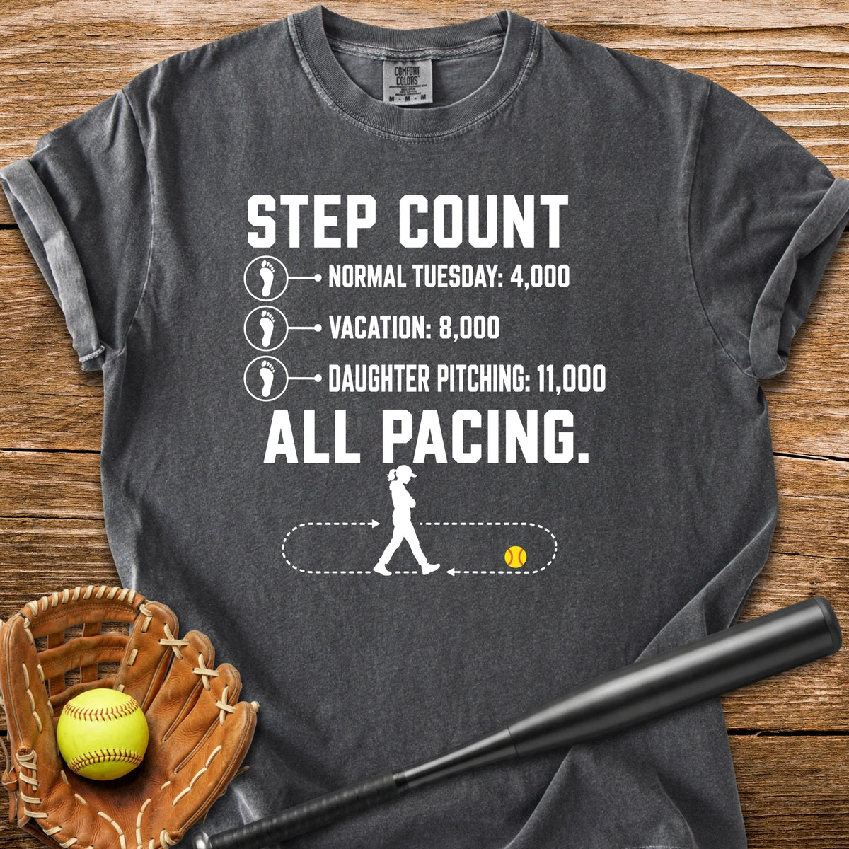 Pacing Through Her Pitching - HomeRun PrintsComfort Colors