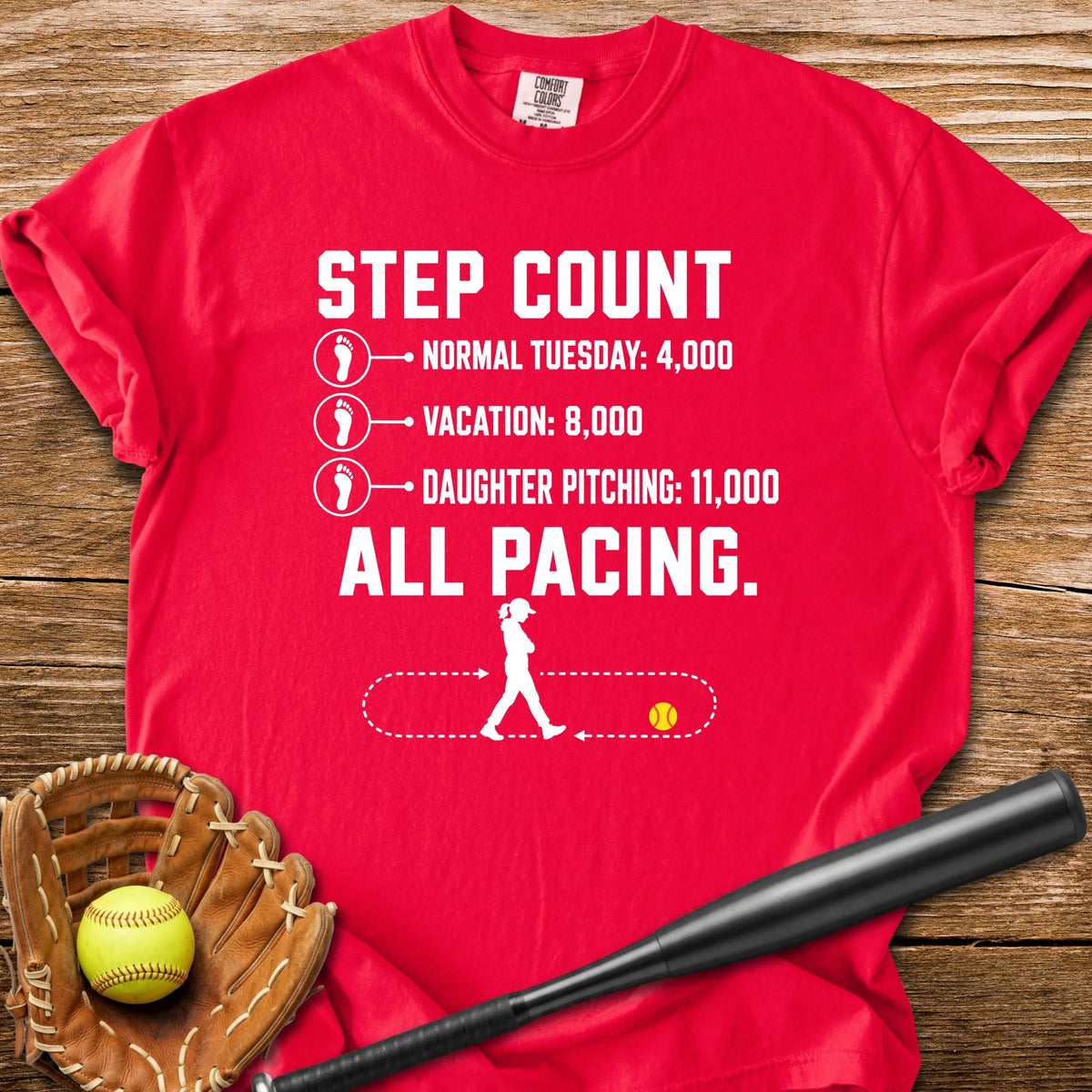 Pacing Through Her Pitching - HomeRun PrintsComfort Colors