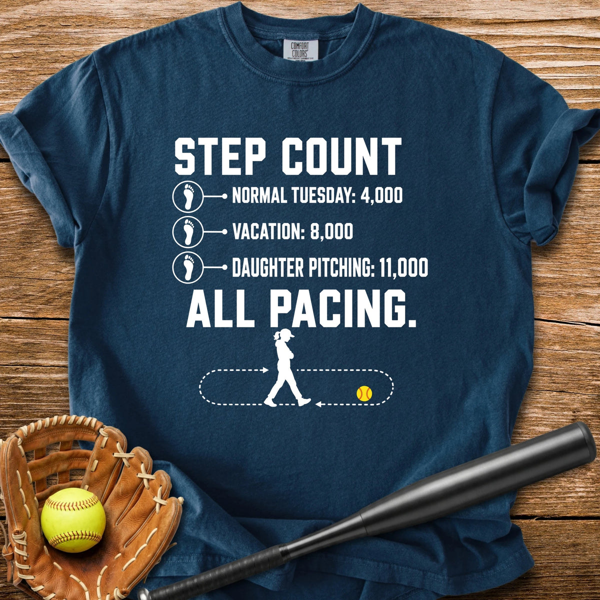 Pacing Through Her Pitching - HomeRun PrintsComfort Colors