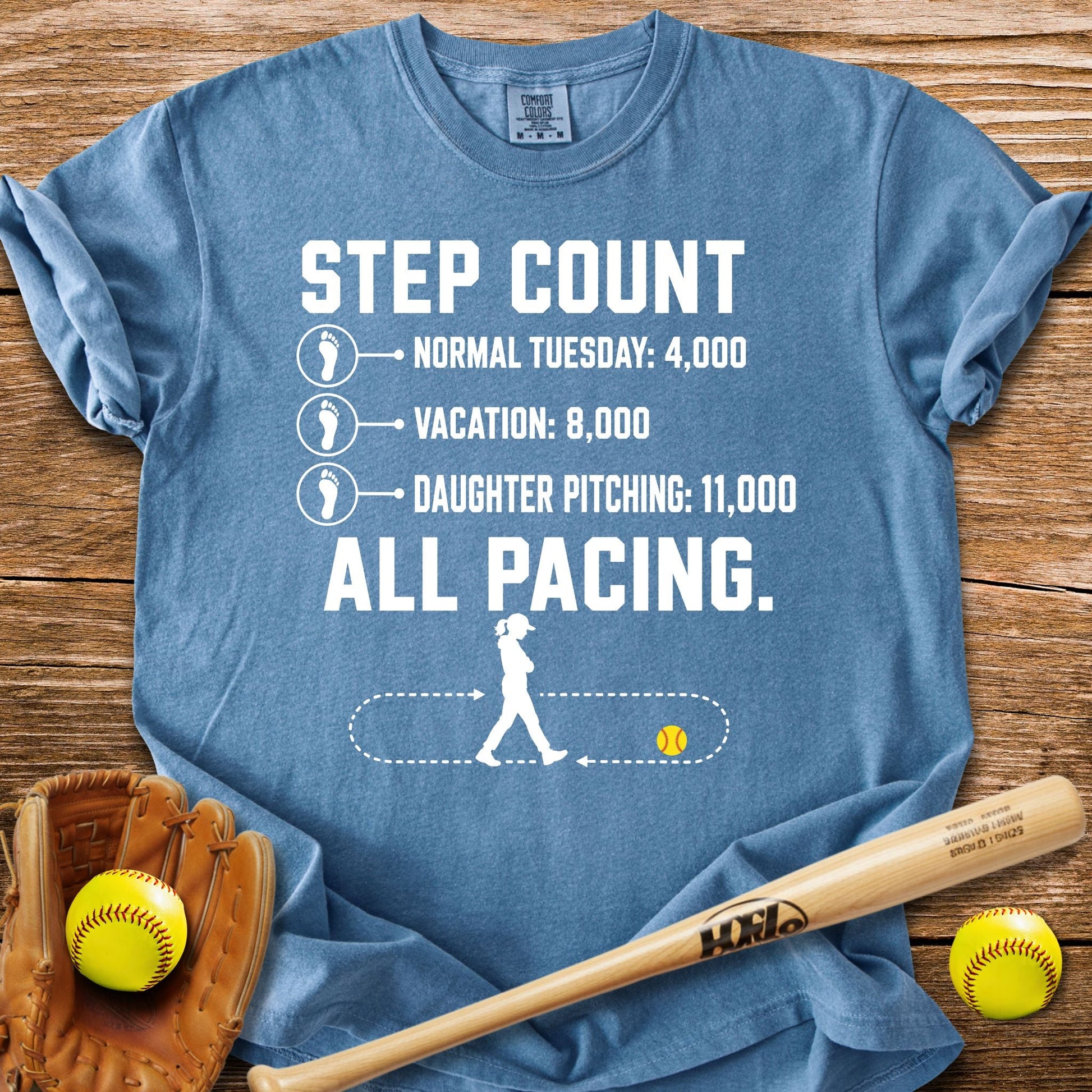 Pacing Through Her Pitching T-Shirt - HomeRun PrintsComfort Colors