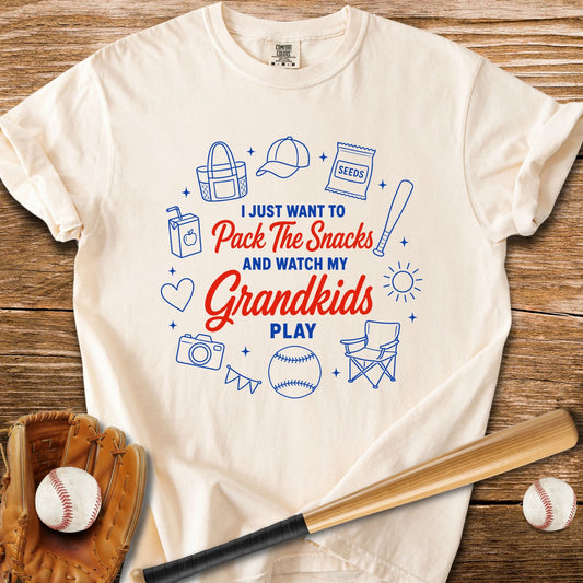 Pack Snacks Watch Grandkids - HomeRun PrintsComfort Colors