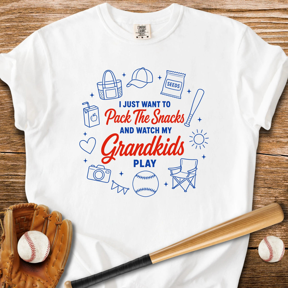 Pack Snacks Watch Grandkids - HomeRun PrintsComfort Colors