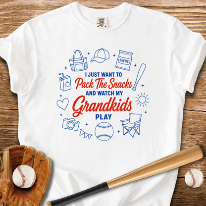 Pack Snacks Watch Grandkids - HomeRun PrintsComfort Colors