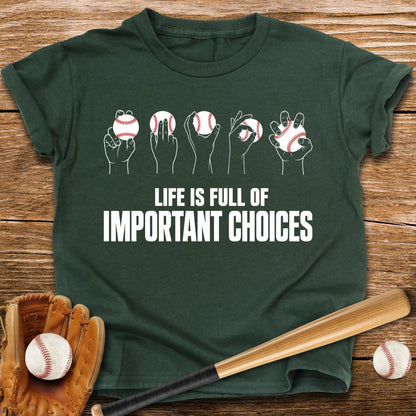 Pitcher Grip Choices Youth Tee - HomeRun PrintsKids clothes