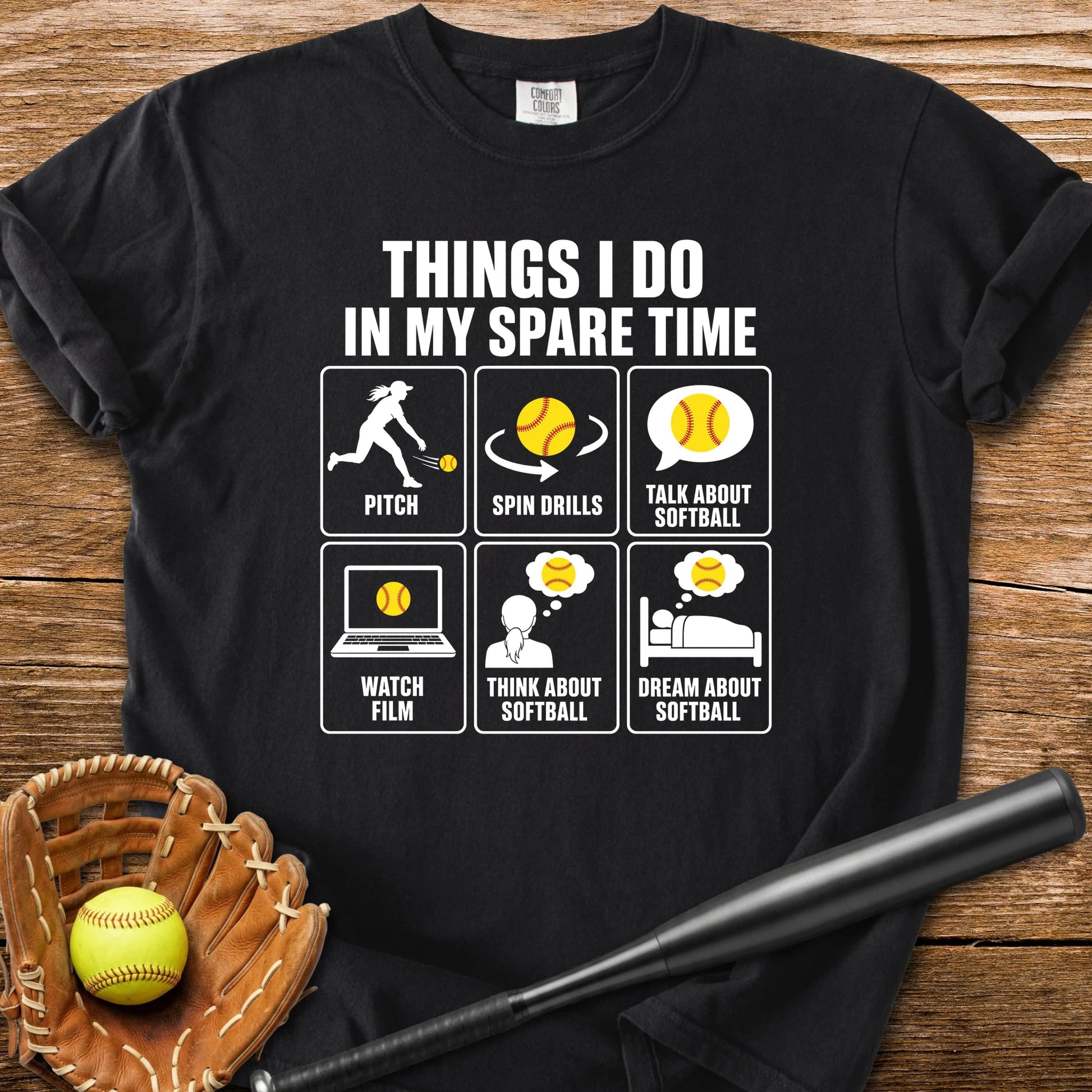 Pitcher Lives For Softball - HomeRun PrintsComfort Colors