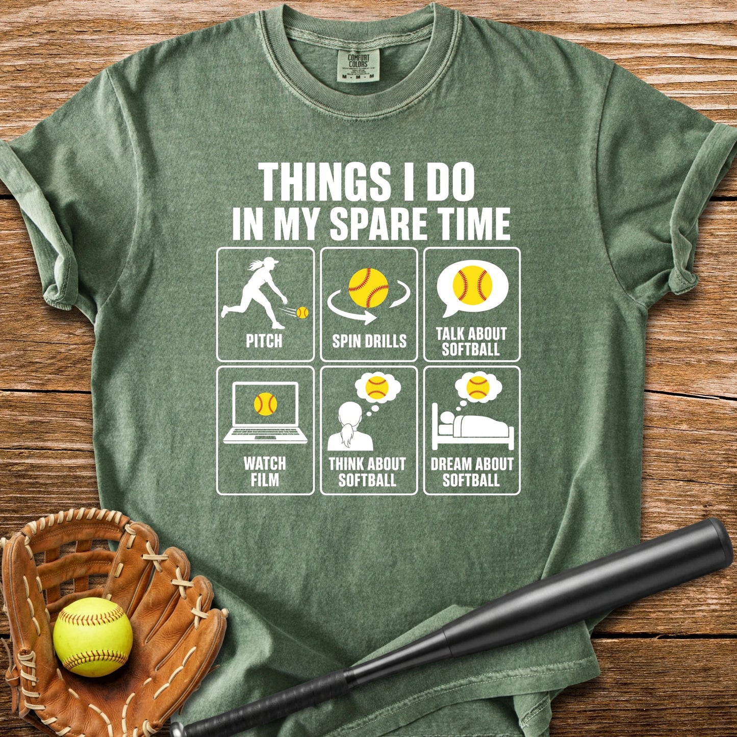 Pitcher Lives For Softball - HomeRun PrintsComfort Colors