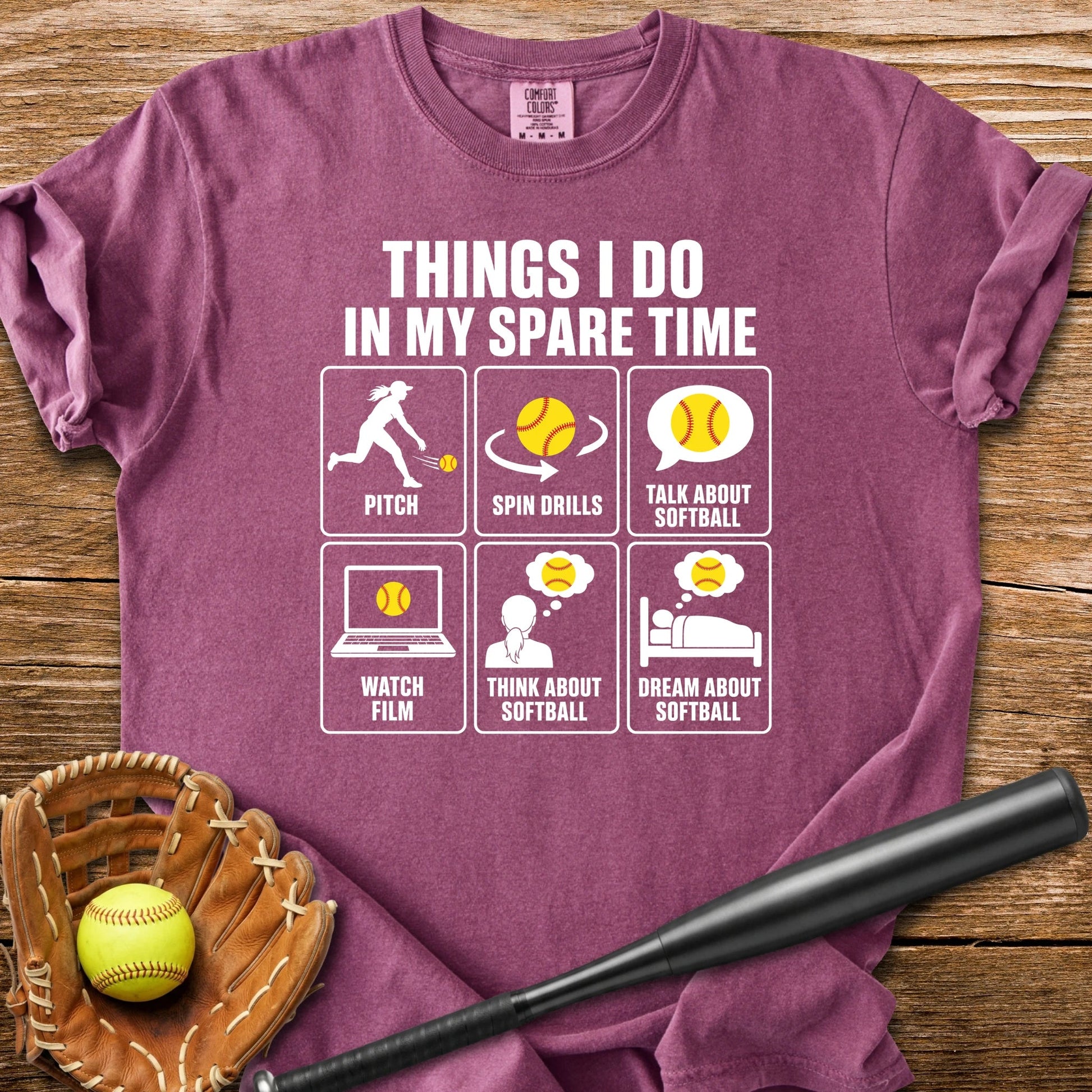 Pitcher Lives For Softball - HomeRun PrintsComfort Colors