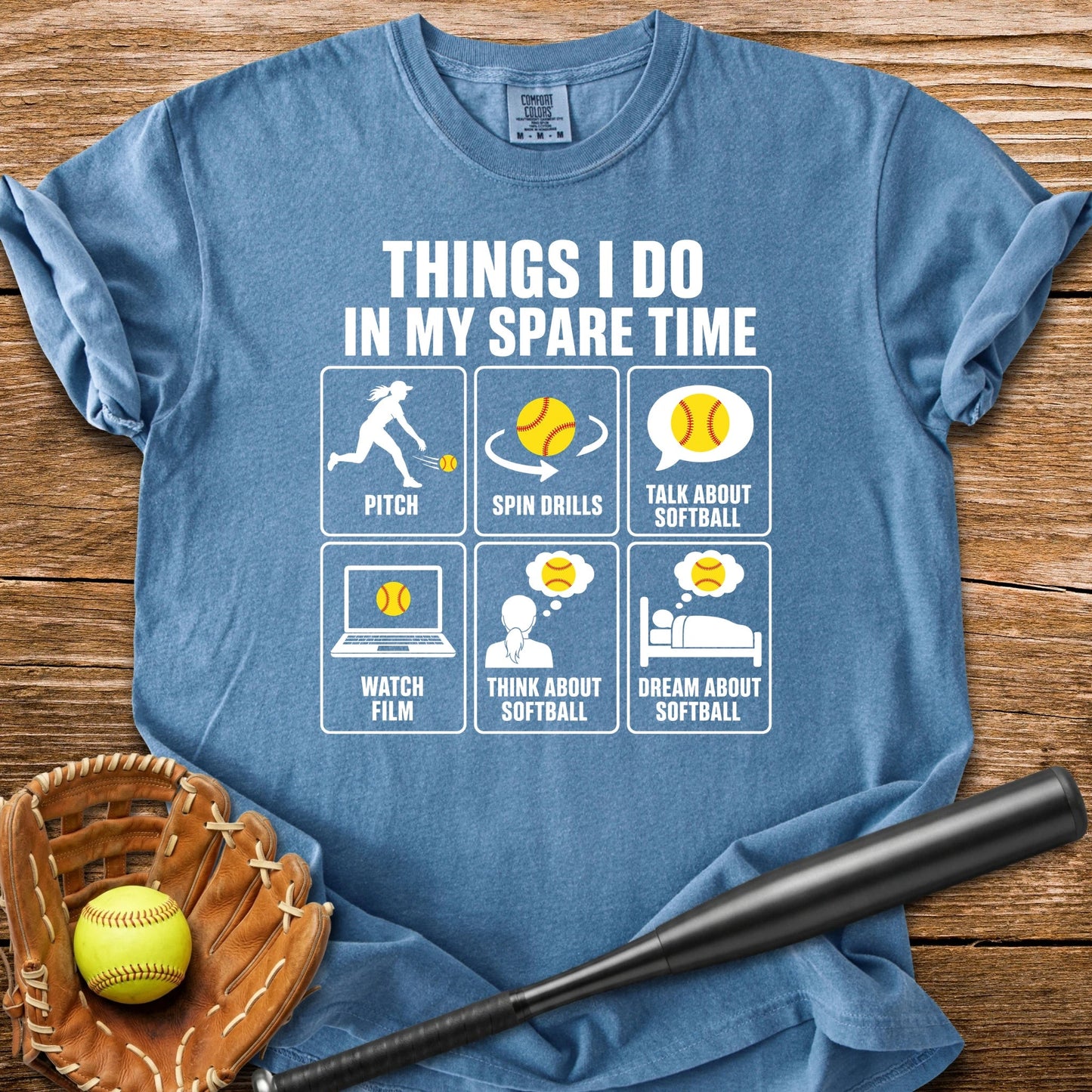 Pitcher Lives For Softball - HomeRun PrintsComfort Colors