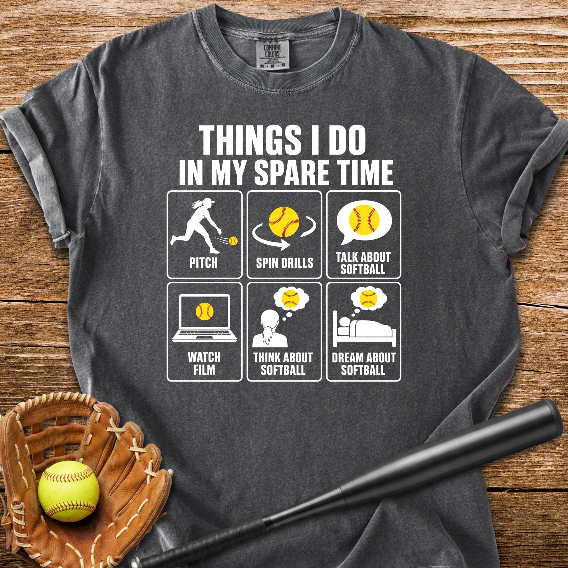 Pitcher Lives For Softball - HomeRun PrintsComfort Colors