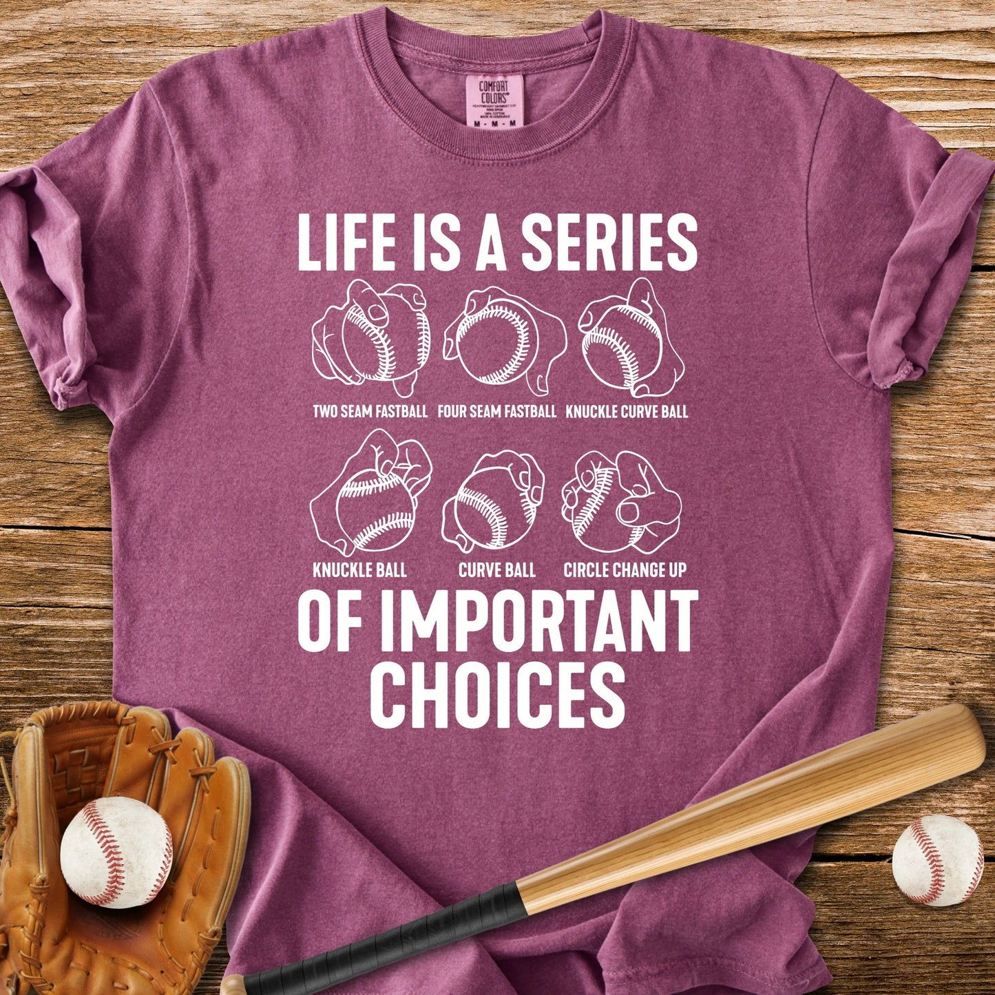 Pitcher's Grip Decisions - HomeRun PrintsComfort Colors