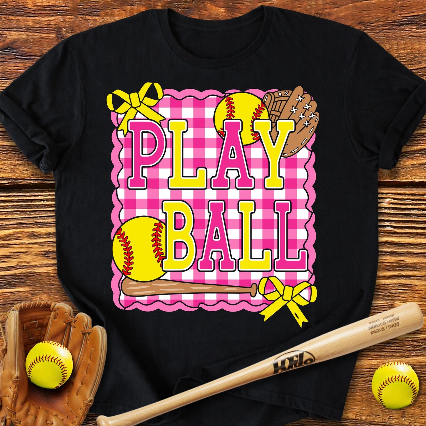 Play Ball Softball Adult T-Shirt - HomeRun PrintsT-Shirt