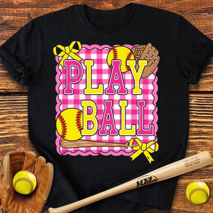 Play Ball Softball Adult T-Shirt - HomeRun PrintsT-Shirt