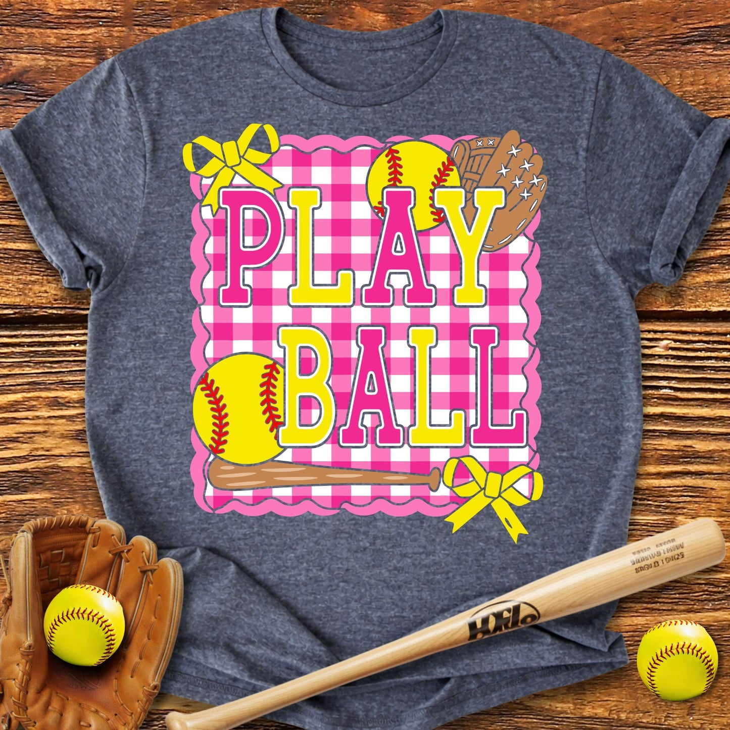 Play Ball Softball Adult T-Shirt - HomeRun PrintsT-Shirt