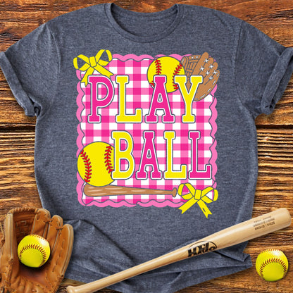 Play Ball Softball Adult T-Shirt - HomeRun PrintsT-Shirt