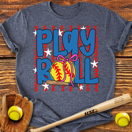 Play Ball Softball Adult T-Shirt - HomeRun PrintsT-Shirt
