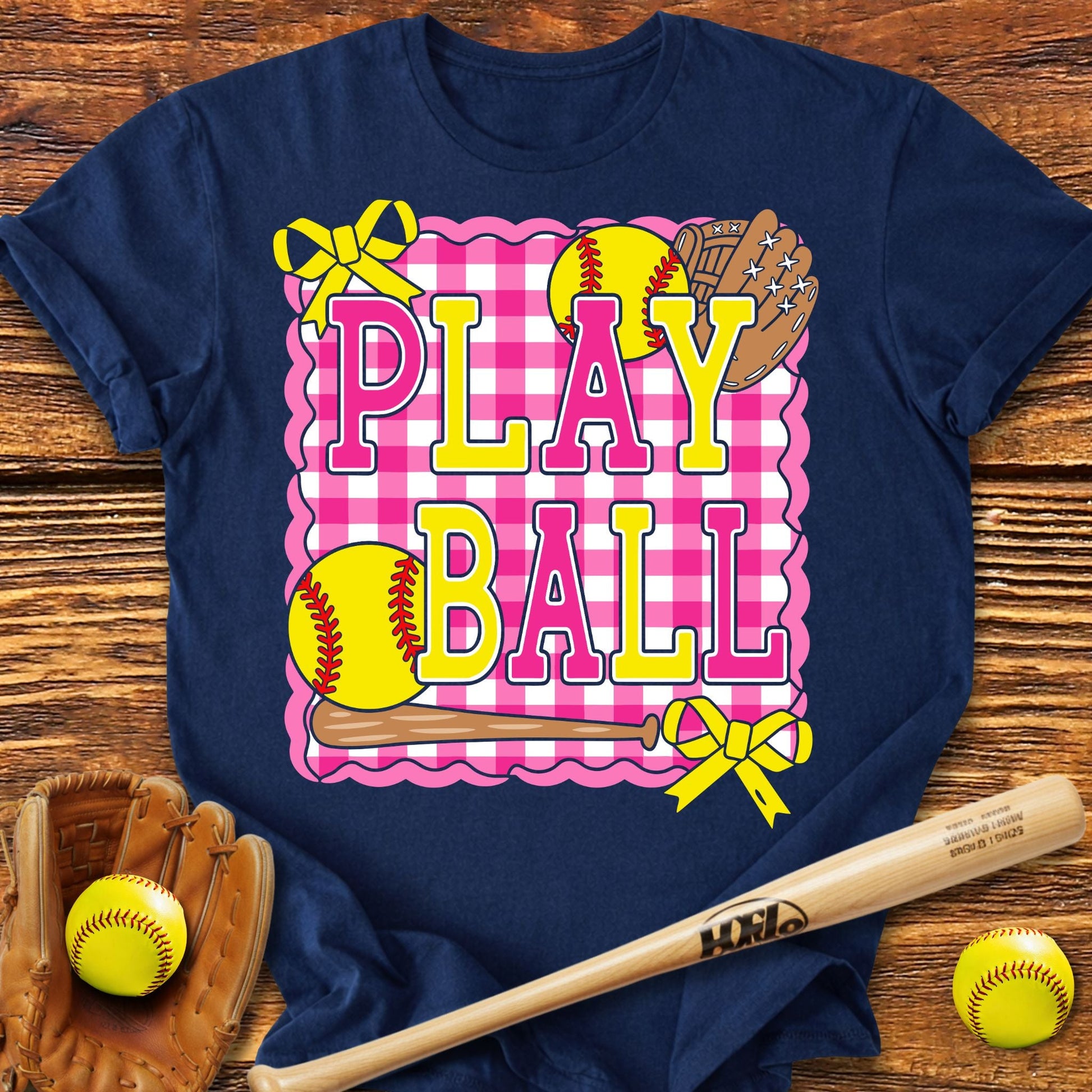 Play Ball Softball Adult T-Shirt - HomeRun PrintsT-Shirt