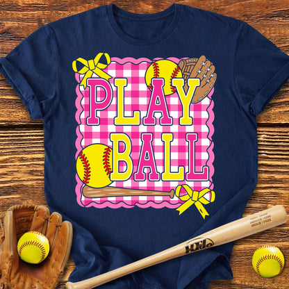 Play Ball Softball Adult T-Shirt - HomeRun PrintsT-Shirt