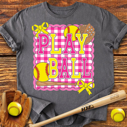 Play Ball Softball Adult T-Shirt - HomeRun PrintsT-Shirt