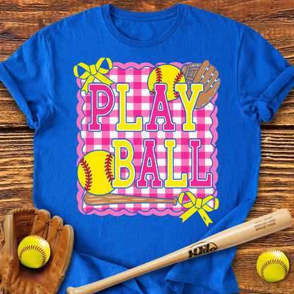 Play Ball Softball Adult T-Shirt - HomeRun PrintsT-Shirt