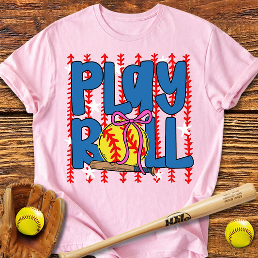 Play Ball Softball Adult T-Shirt - HomeRun PrintsT-Shirt