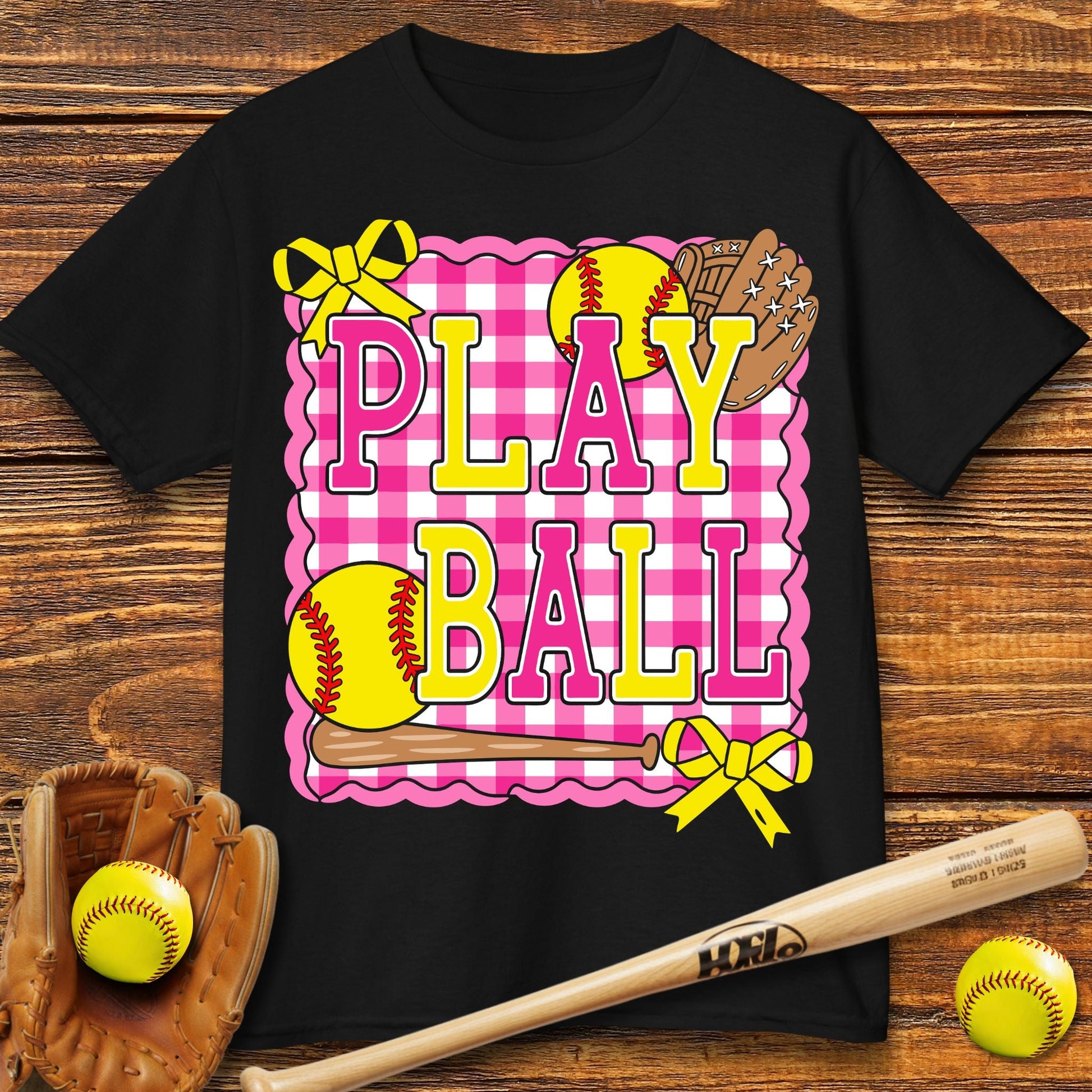 Play Ball Softball Kids T-shirt - HomeRun PrintsKids clothes