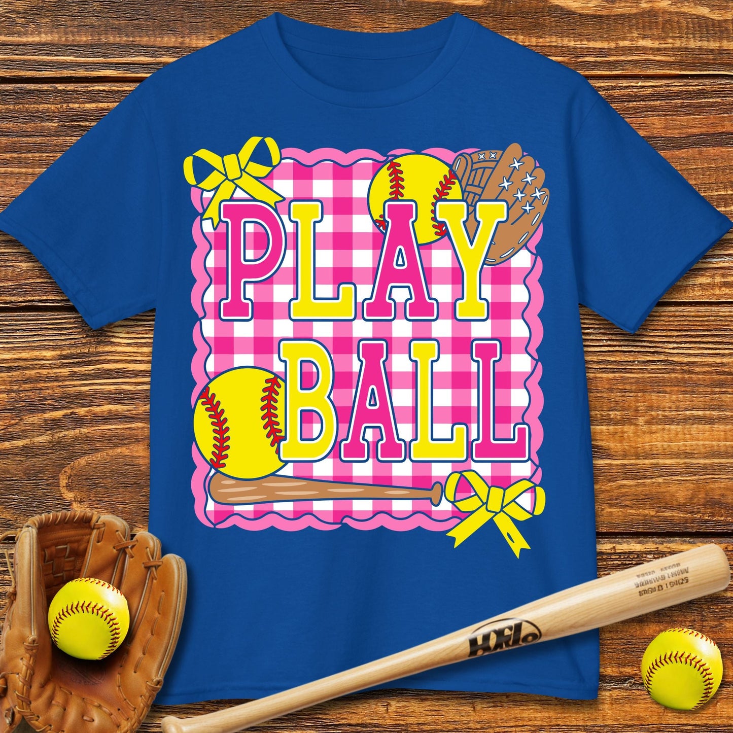 Play Ball Softball Kids T-shirt - HomeRun PrintsKids clothes