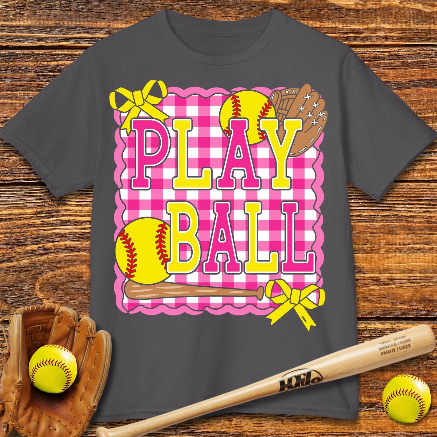 Play Ball Softball Kids T-shirt - HomeRun PrintsKids clothes