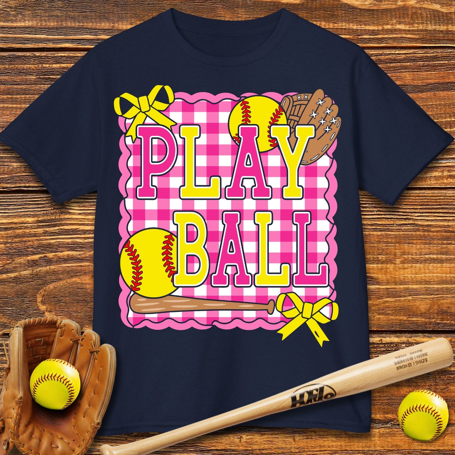 Play Ball Softball Kids T-shirt - HomeRun PrintsKids clothes