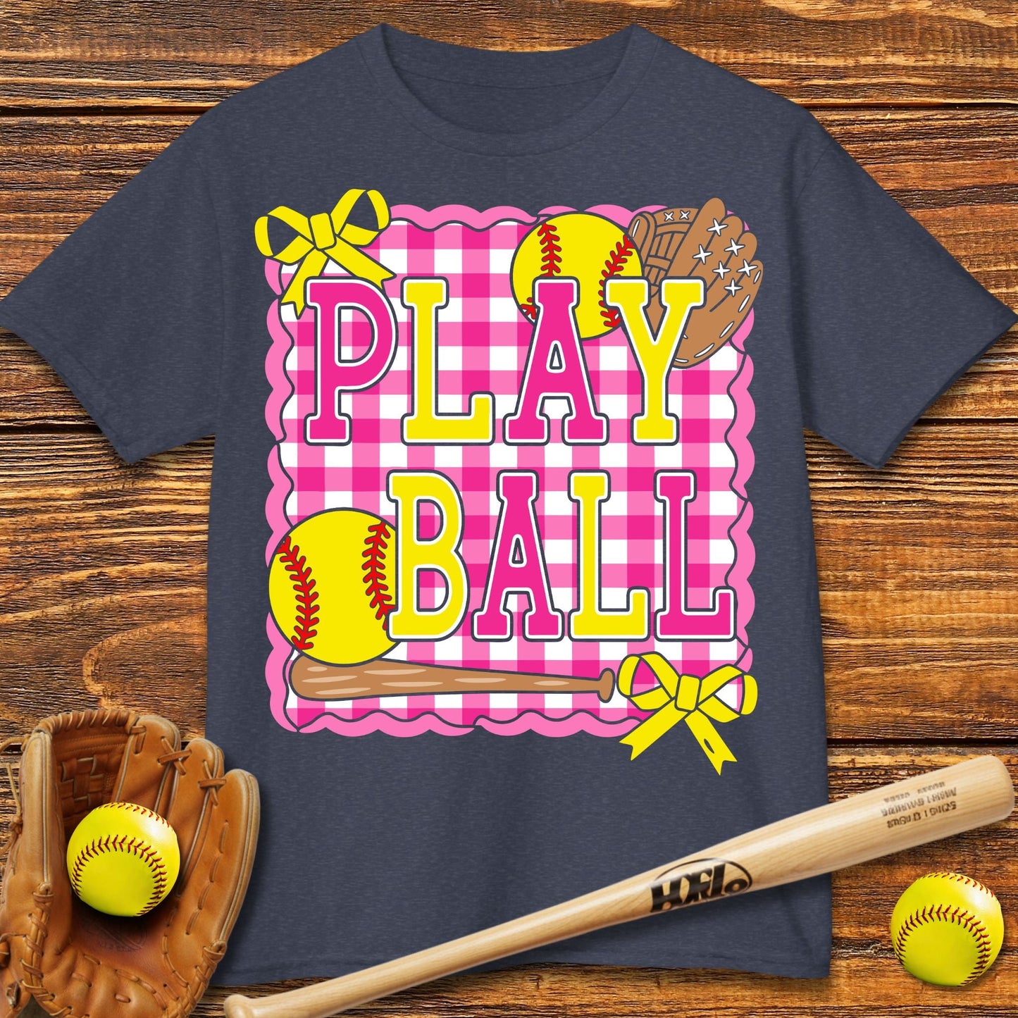 Play Ball Softball Kids T-shirt - HomeRun PrintsKids clothes