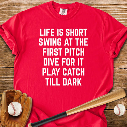 Play Catch Till Dark - HomeRun PrintsComfort Colors