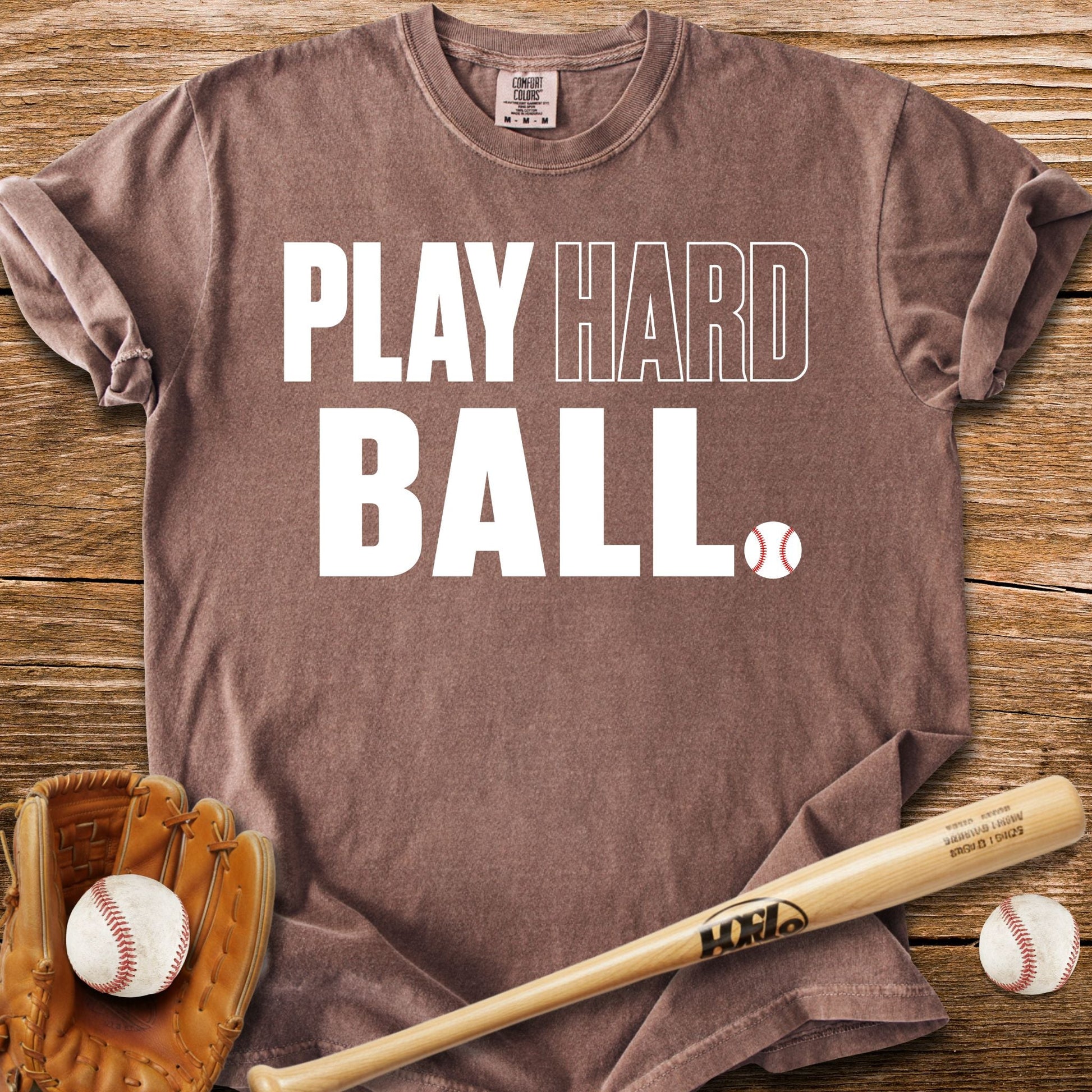 Play Hardball Attitude T-Shirt - HomeRun PrintsComfort Colors
