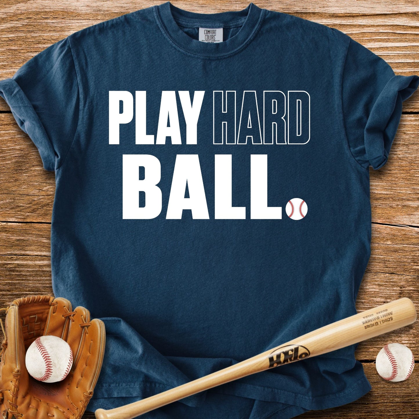 Play Hardball Attitude T-Shirt - HomeRun PrintsComfort Colors