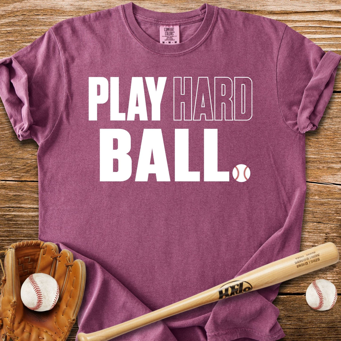 Play Hardball Attitude T-Shirt - HomeRun PrintsComfort Colors