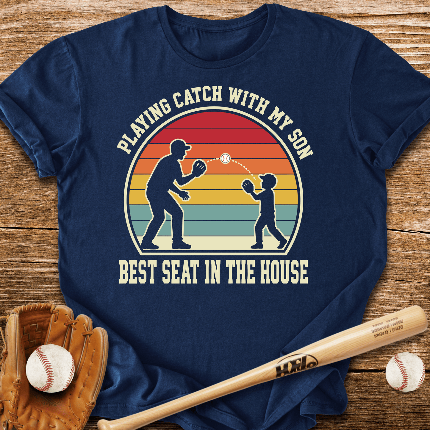 Playing Catch Best Seat In House T-Shirt - HomeRun PrintsT-Shirt