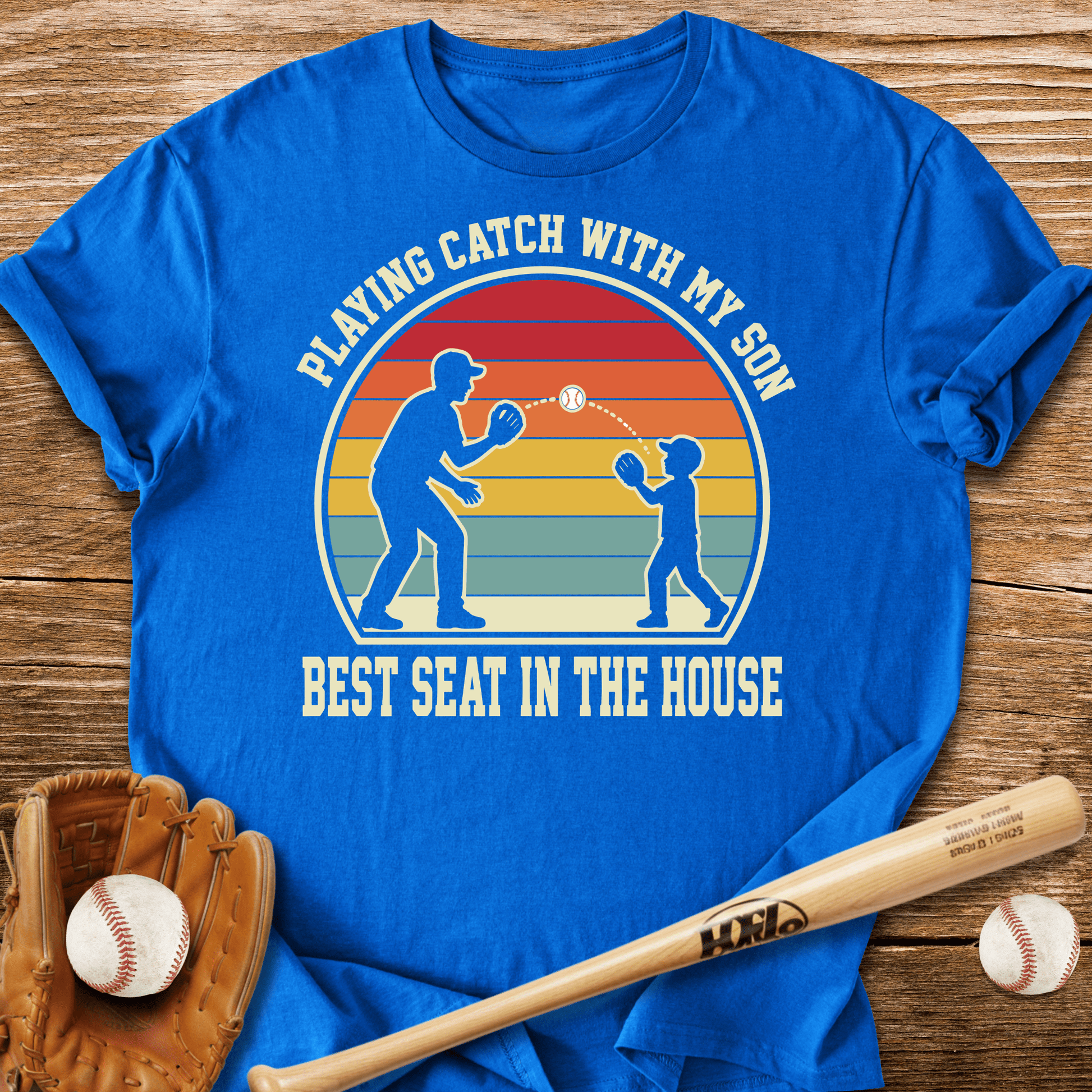 Playing Catch Best Seat In House T-Shirt - HomeRun PrintsT-Shirt