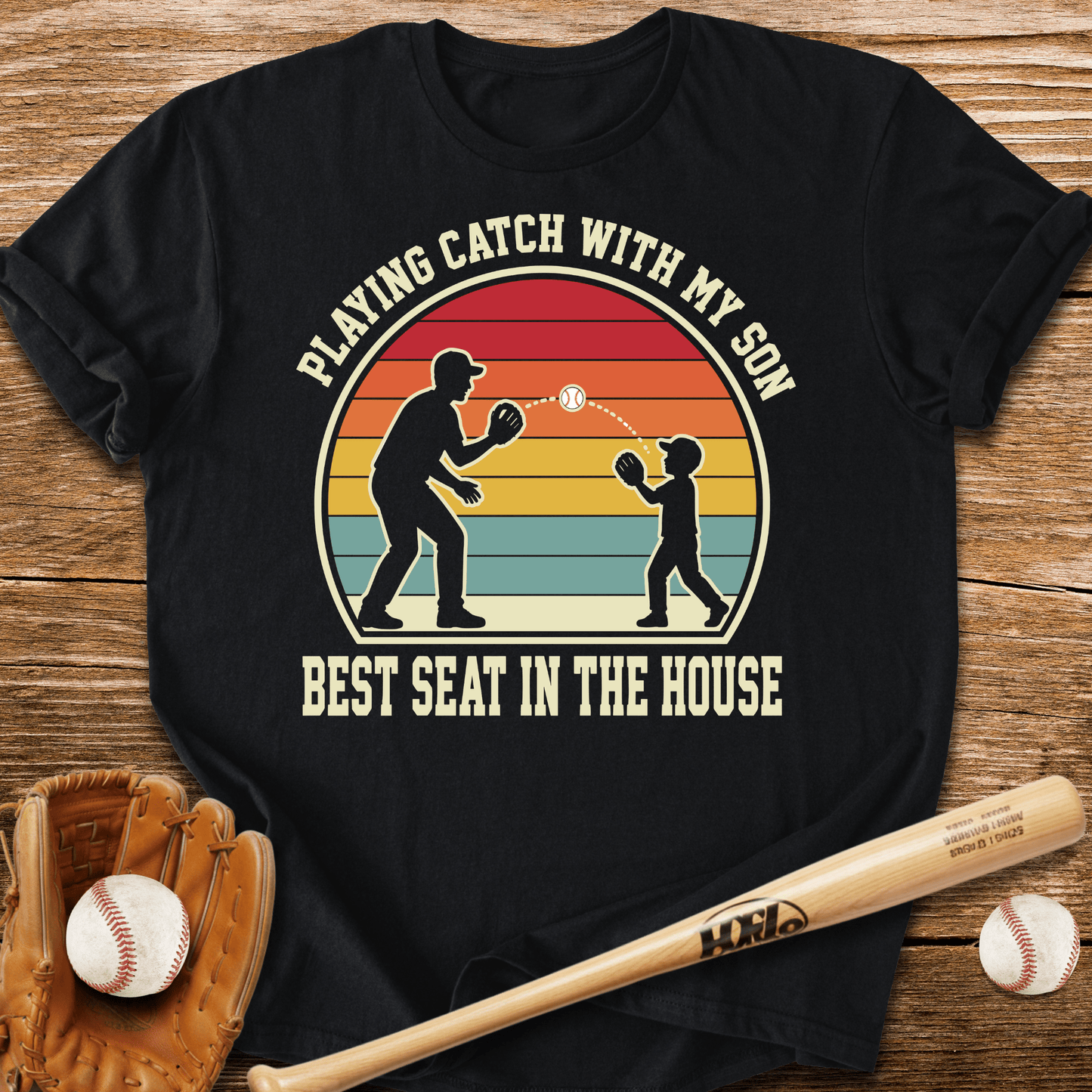 Playing Catch Best Seat In House T-Shirt - HomeRun PrintsT-Shirt