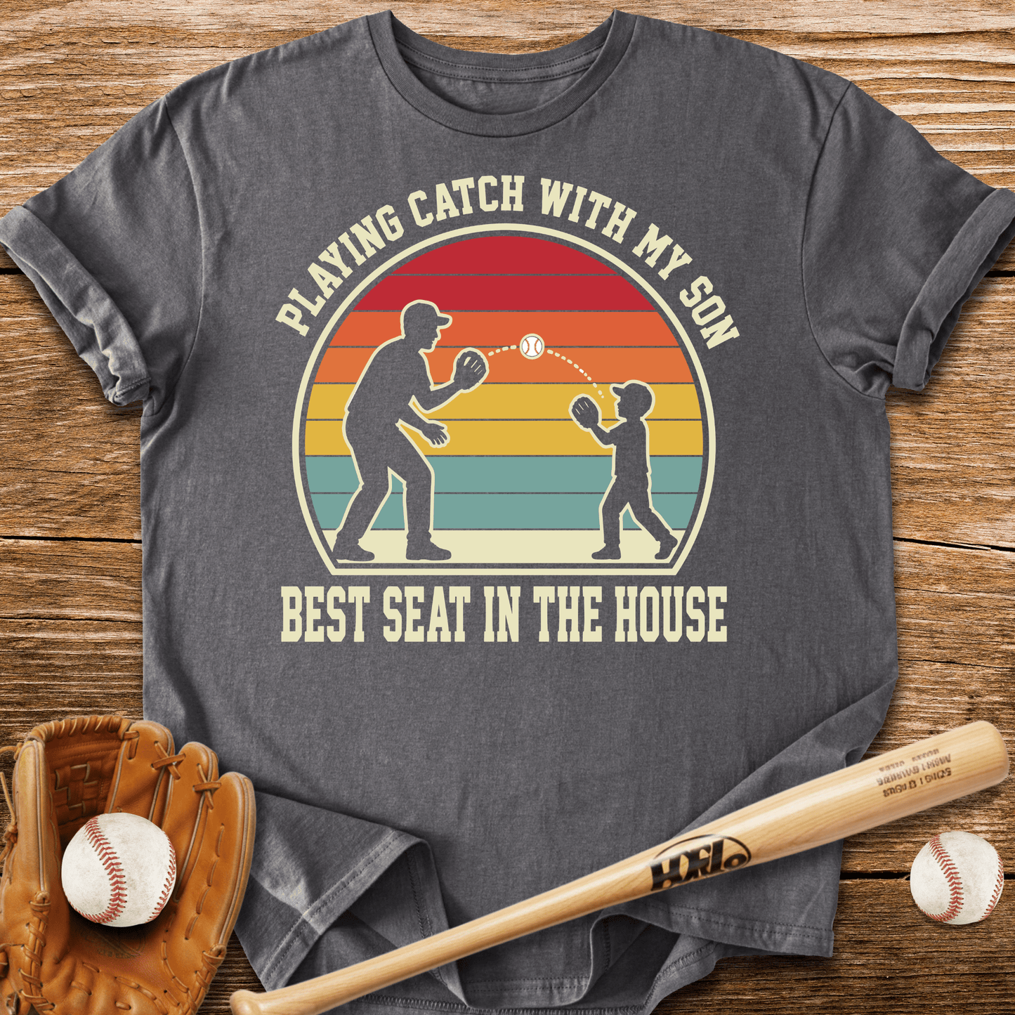 Playing Catch Best Seat In House T-Shirt - HomeRun PrintsT-Shirt