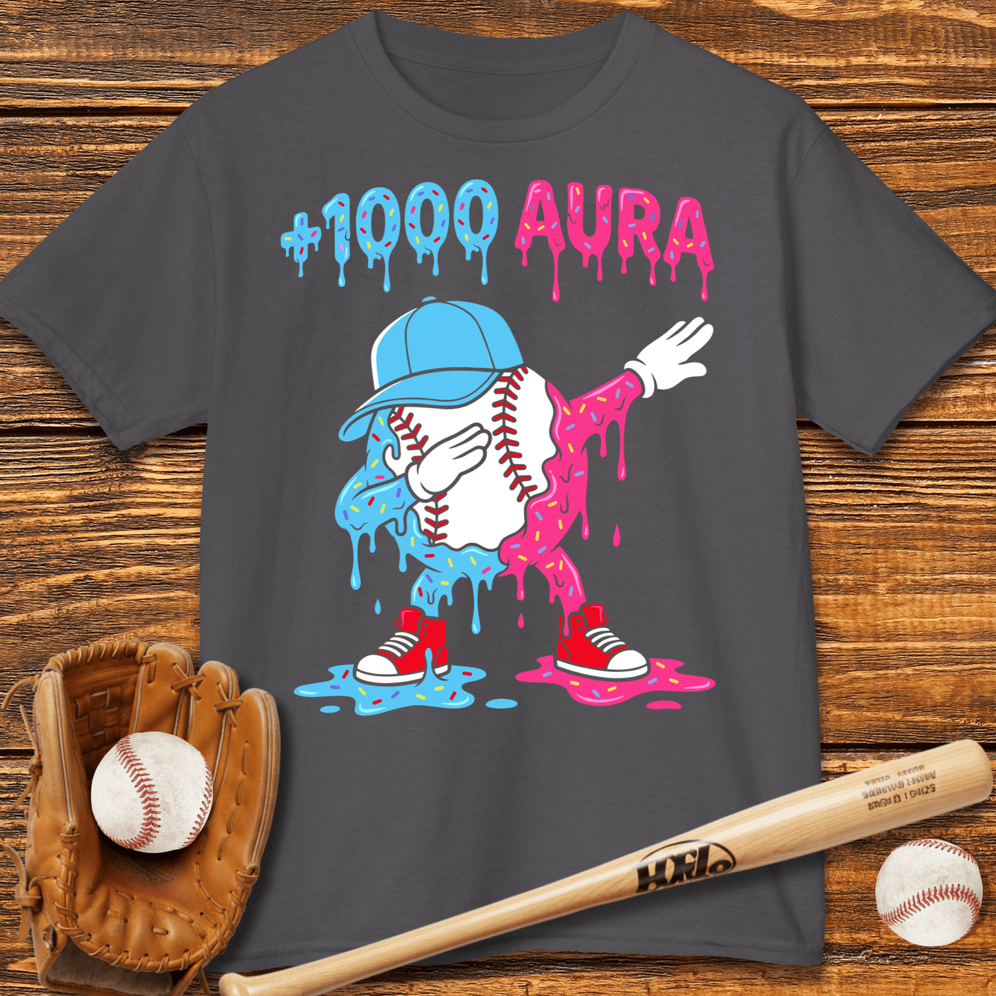 Plus 1000 Aura Baseball Kids T-shirt - HomeRun PrintsKids clothes
