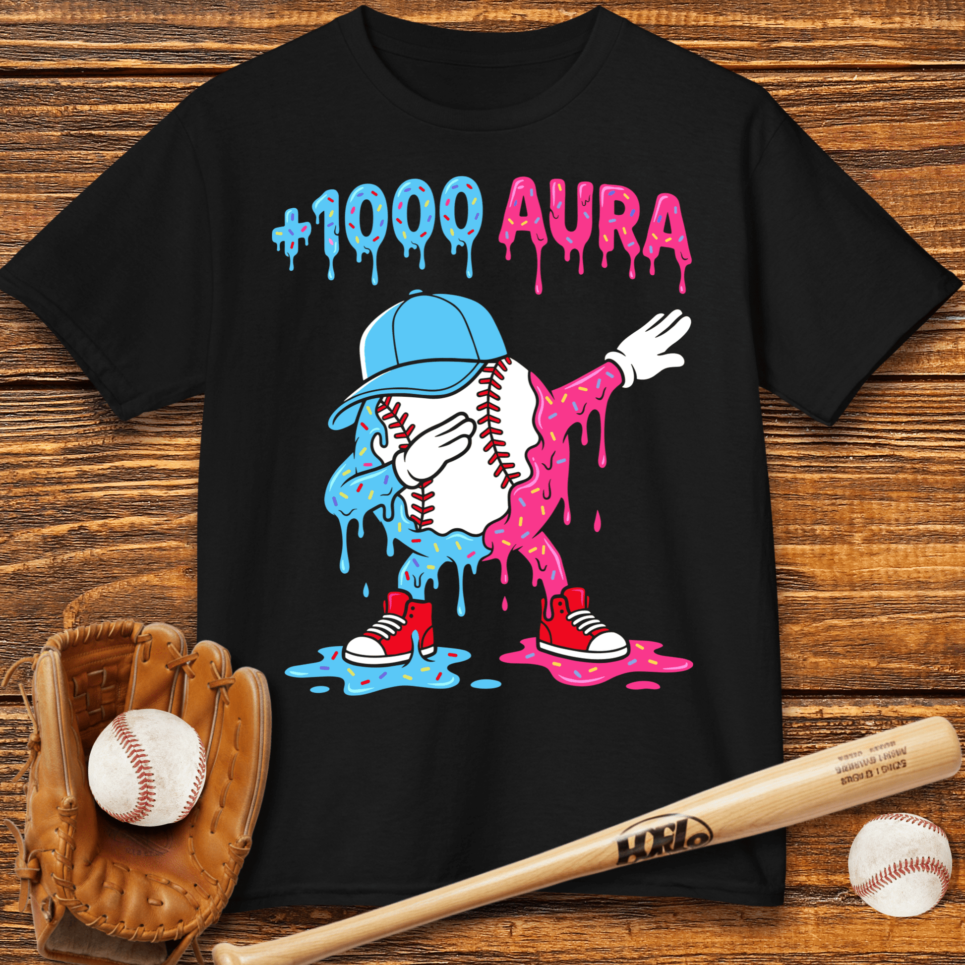 Plus 1000 Aura Baseball Kids T-shirt - HomeRun PrintsKids clothes
