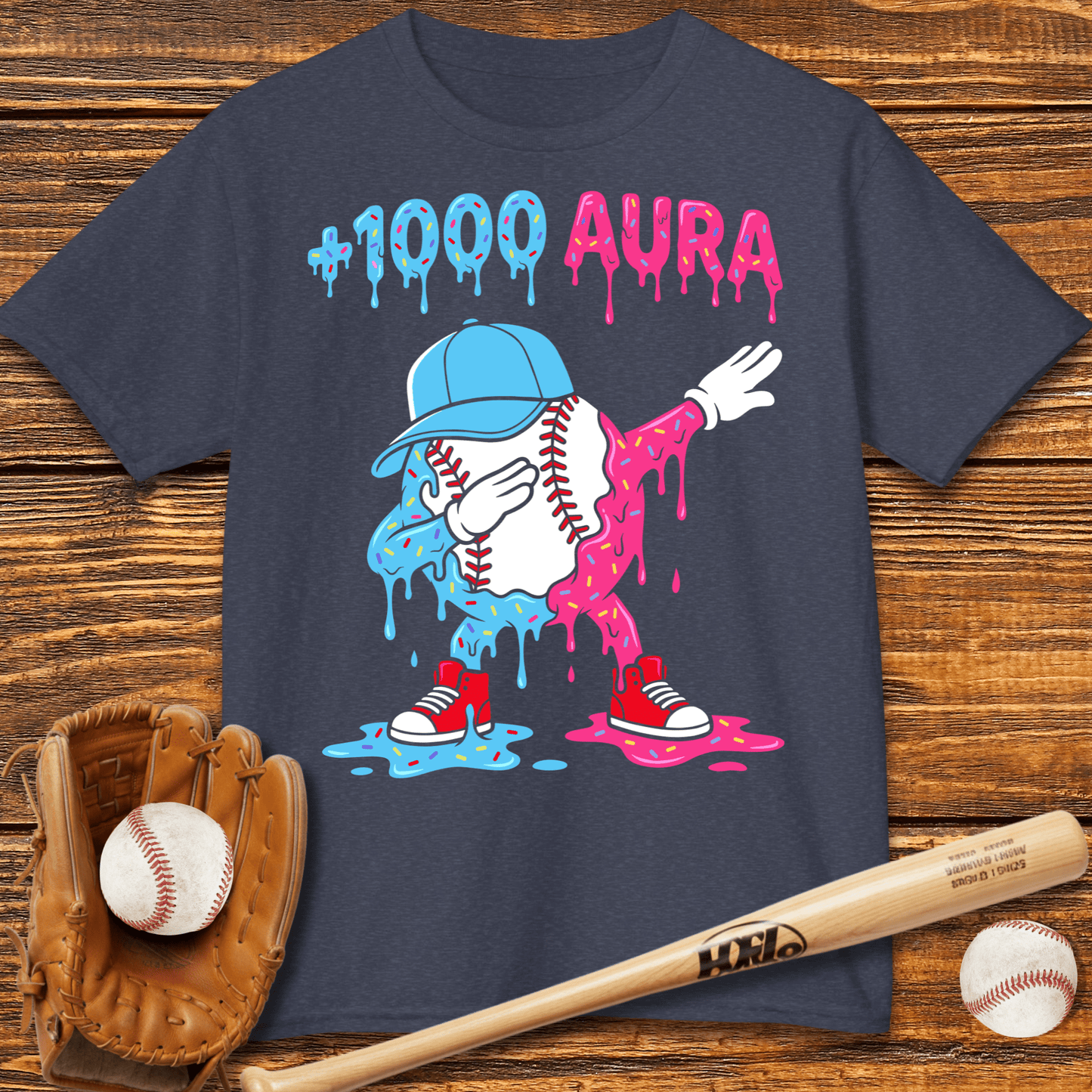 Plus 1000 Aura Baseball Kids T-shirt - HomeRun PrintsKids clothes