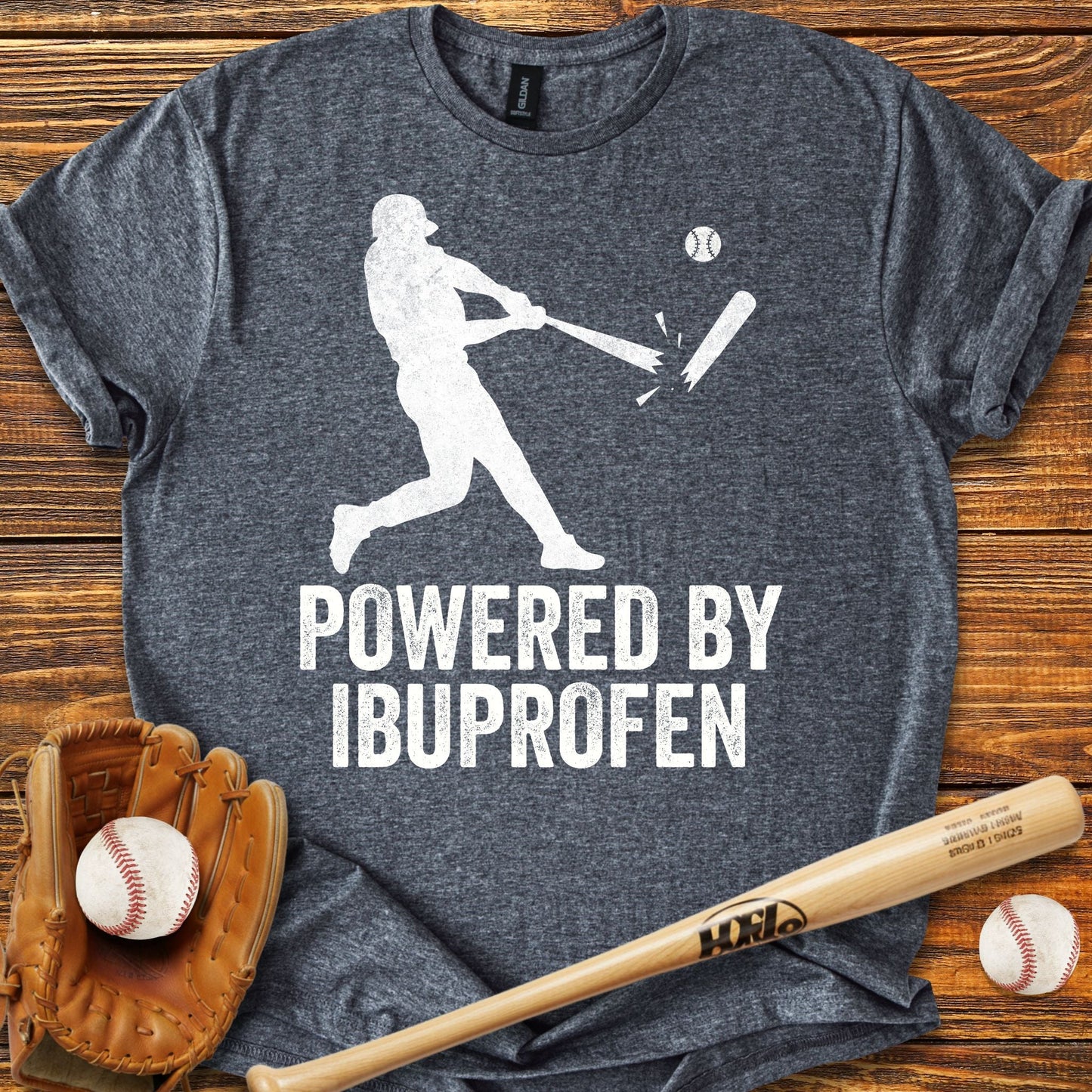 Powered By Ibuprofen T-shirt - HomeRun PrintsT-Shirt