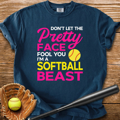 Pretty Face Softball Beast - HomeRun PrintsComfort Colors