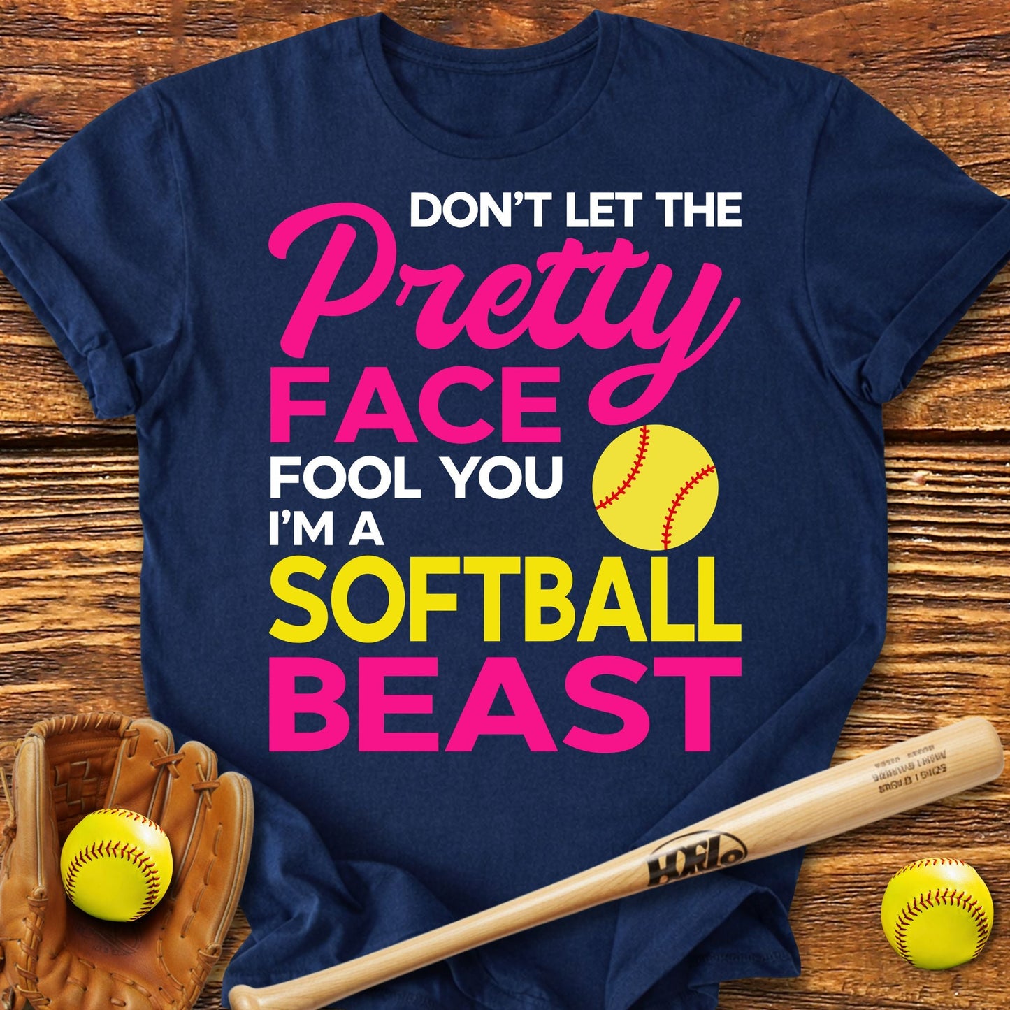 Pretty Face Softball T-Shirt - HomeRun PrintsT-Shirt
