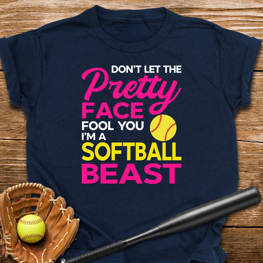 Pretty Face Softball Youth Tee - HomeRun PrintsKids clothes