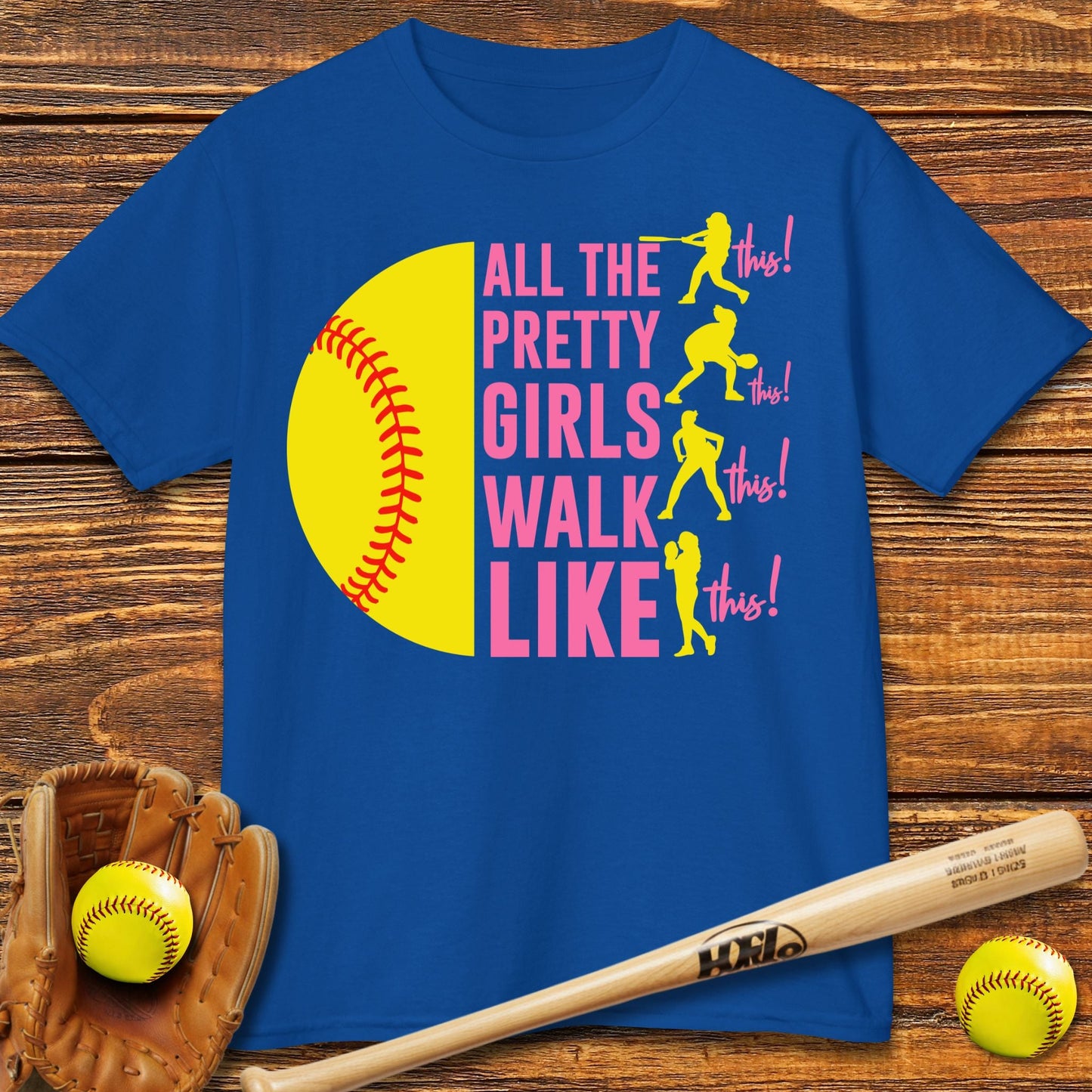 Pretty Girls Softball Kids T-shirt - HomeRun PrintsKids clothes